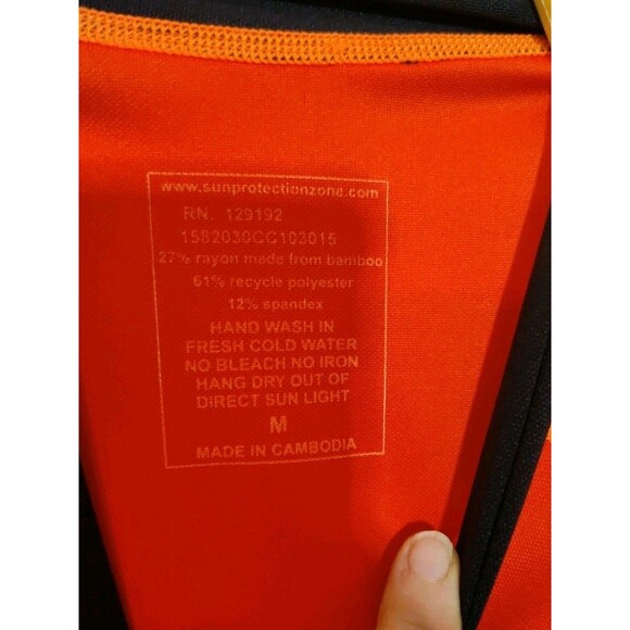 ACTIVSKIN MAXIMUM UV PROTECTION Swim Hike SHIRT Orange SIZE M NWT! Rash Guard - Picture 6 of 7
